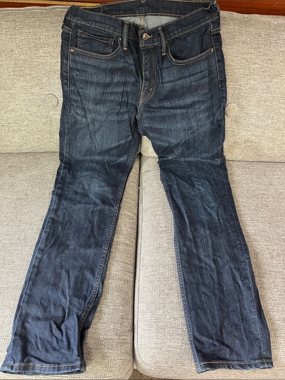 Levi's Men’s Dark Blue Bootcut Stretch Jeans